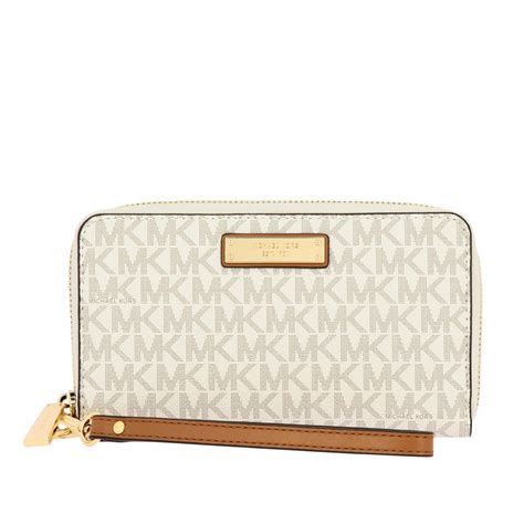 michael kors white studded wallet|white michael kors handbags.